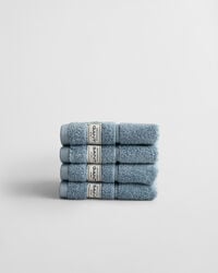 4-delige set premium handdoeken 30x30 cm - waves