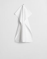 jacquard handdoek met visgraatpatroon 50x70 cm - wit