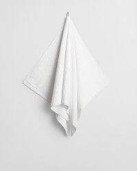 jacquard handdoek met visgraatpatroon 70x140 cm - wit