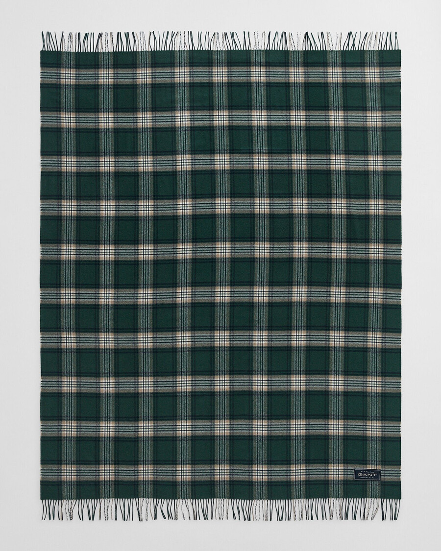 extra fijne merinowollen plaid - tartan groen