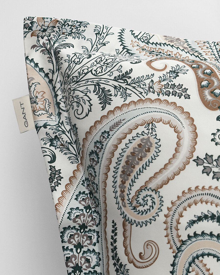 key west paisley kussensloop - tartan groen
