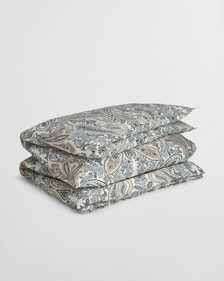 key west paisley eenpersoons dekbedovertrek - tartan groen