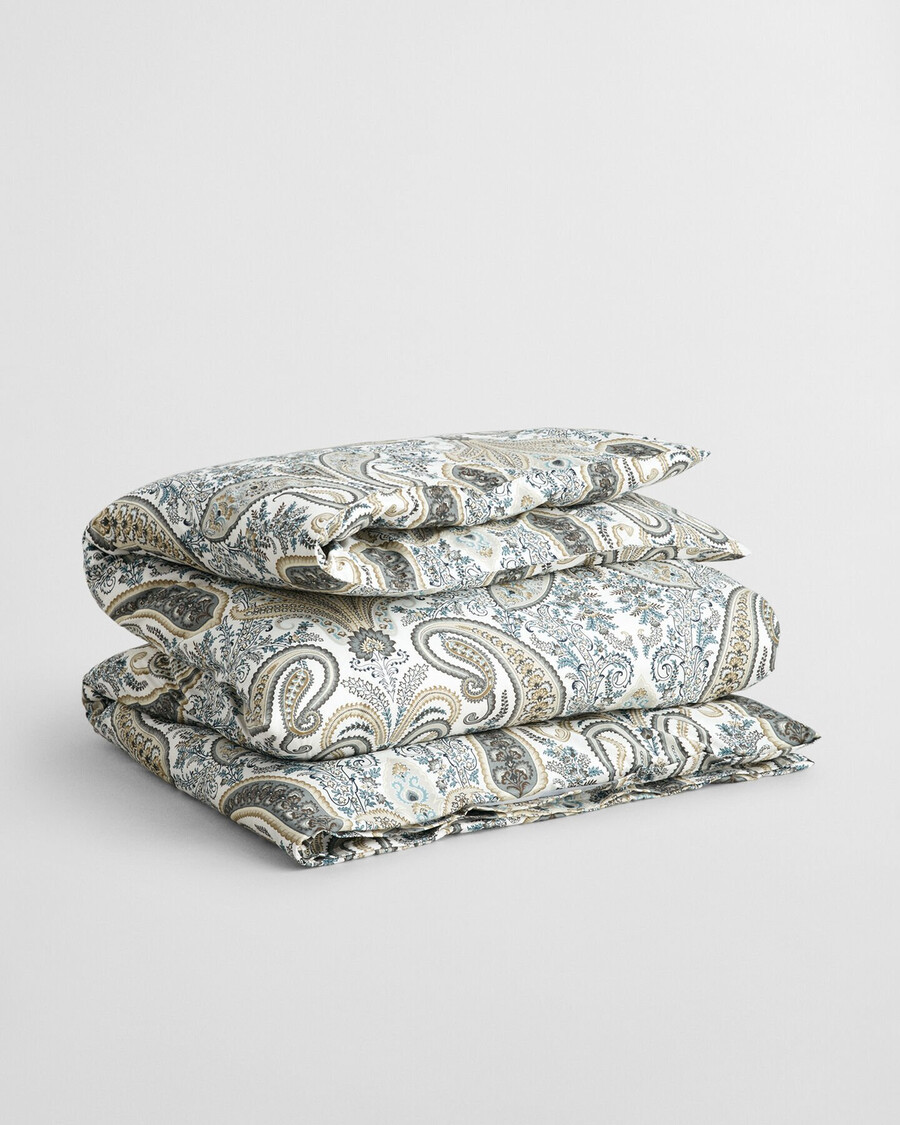 key west paisley tweepersoons dekbed - donkergrijs