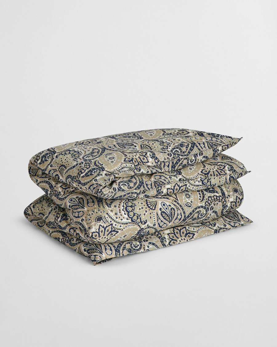 archief paisley print tweepersoons dekbedovertrek - vervaagde saliegroen