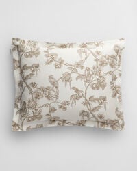 kussensloop met boomprint - taupebeige