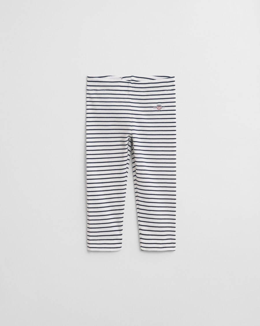 baby shield gestreepte legging - wit