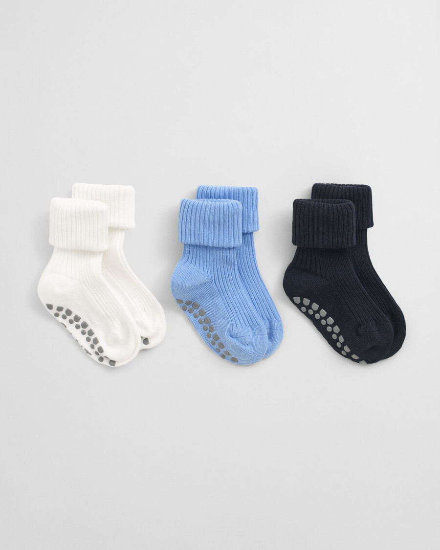babysokjes 3 stuks - capri blauw