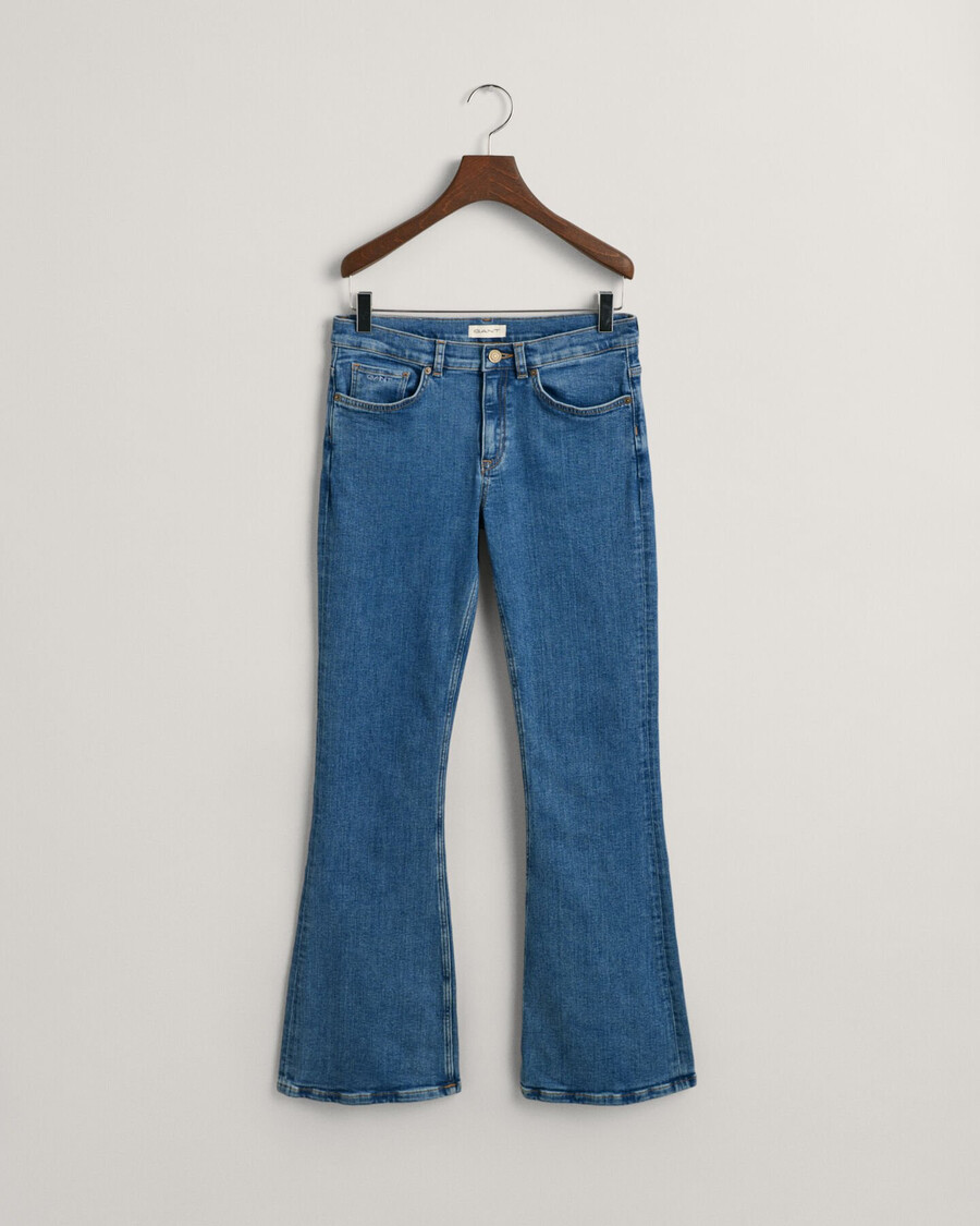 bootcut jeans voor tienermeisjes - middenblauw