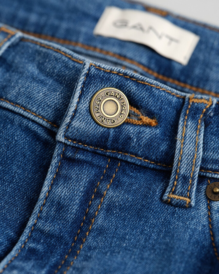 bootcut jeans voor tienermeisjes - middenblauw