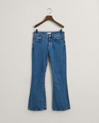 bootcut jeans voor tienermeisjes - middenblauw