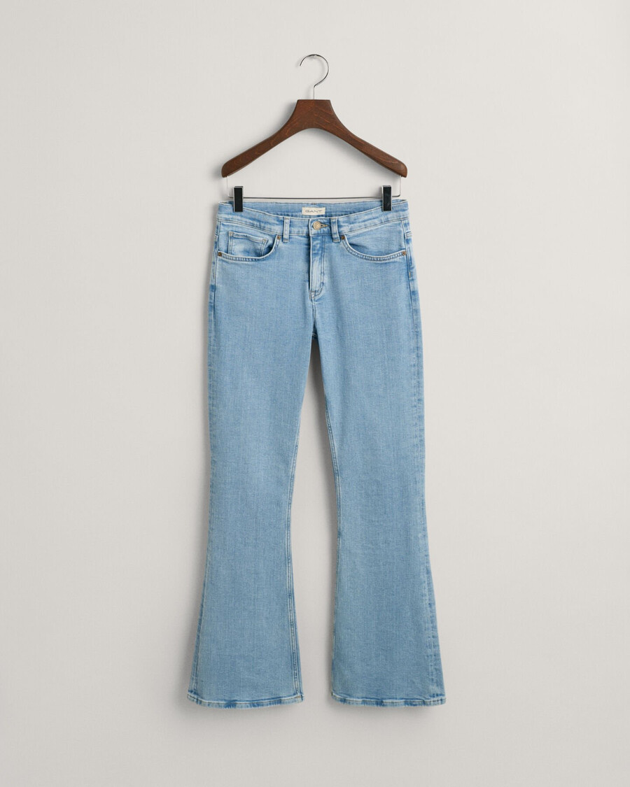 bootcut jeans voor tienermeisjes - lichtblauw