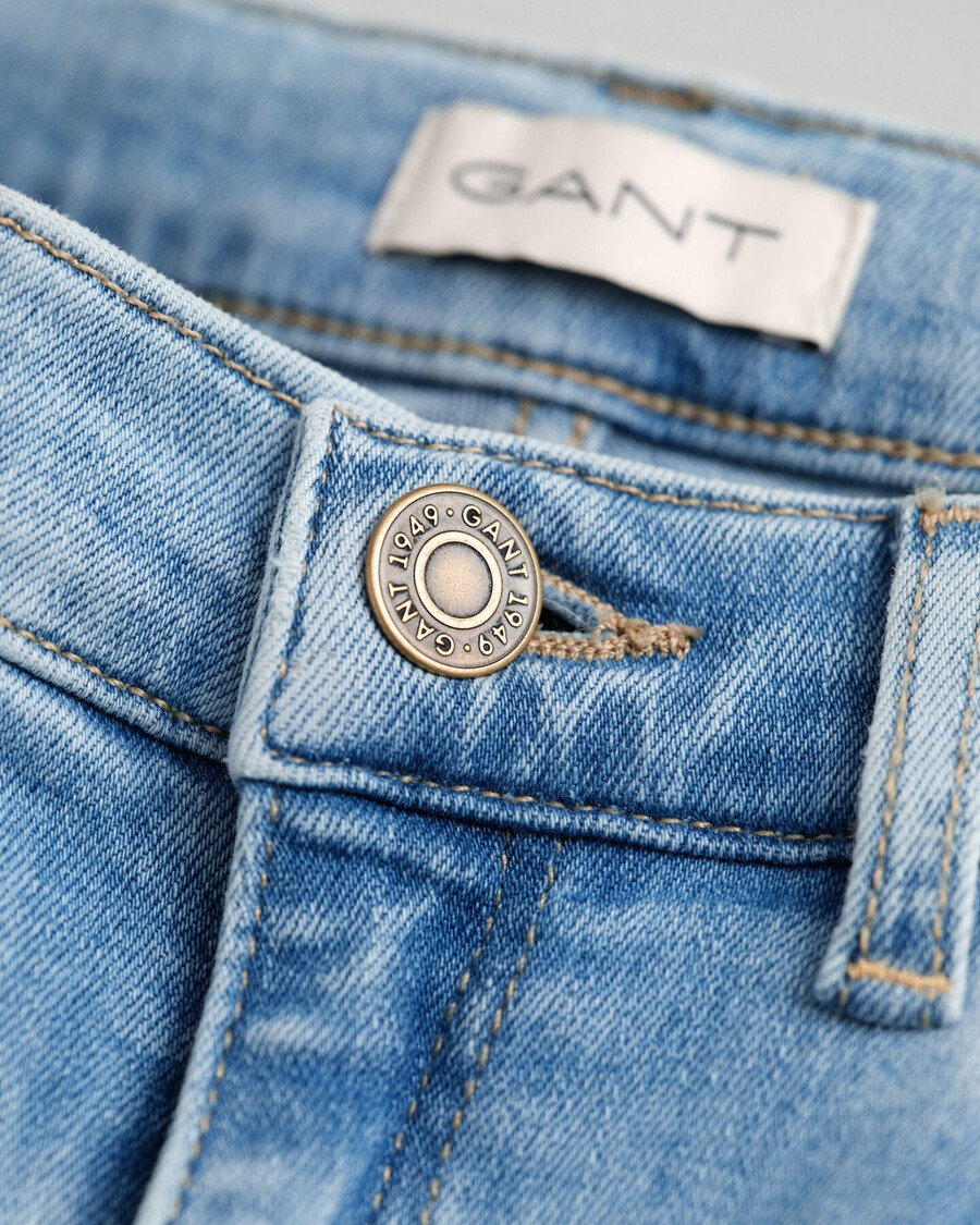 bootcut jeans voor tienermeisjes - lichtblauw