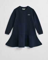 meisjesjurk van jersey met opdruk - avondblauw