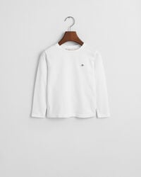 kinder t-shirt met lange mouwen en schildmotief - wit