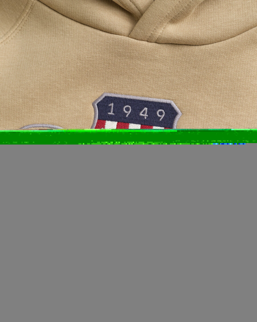 kids archive shield hoodie - donker kaki