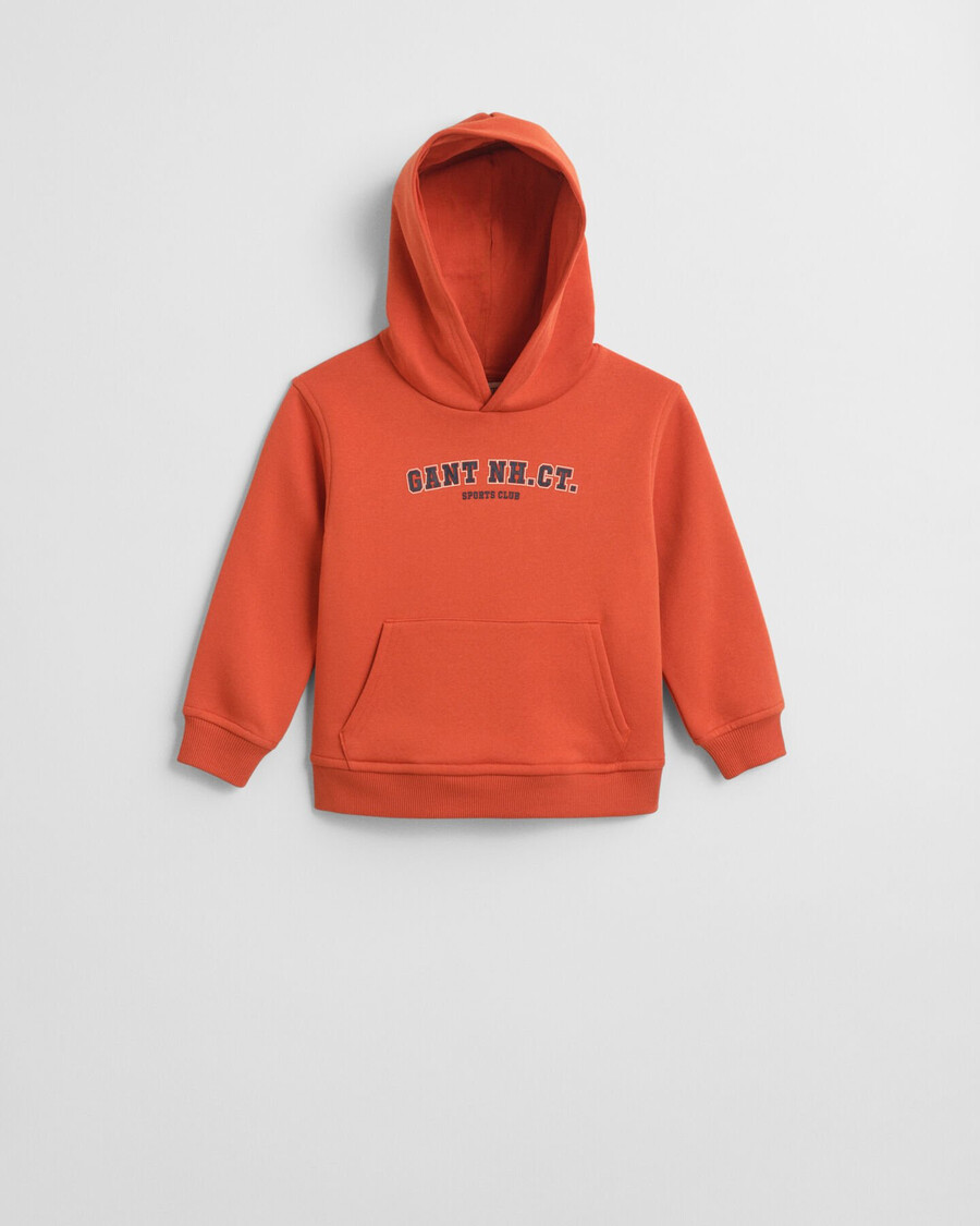 hoodie met print voor kinderen - diep oranje
