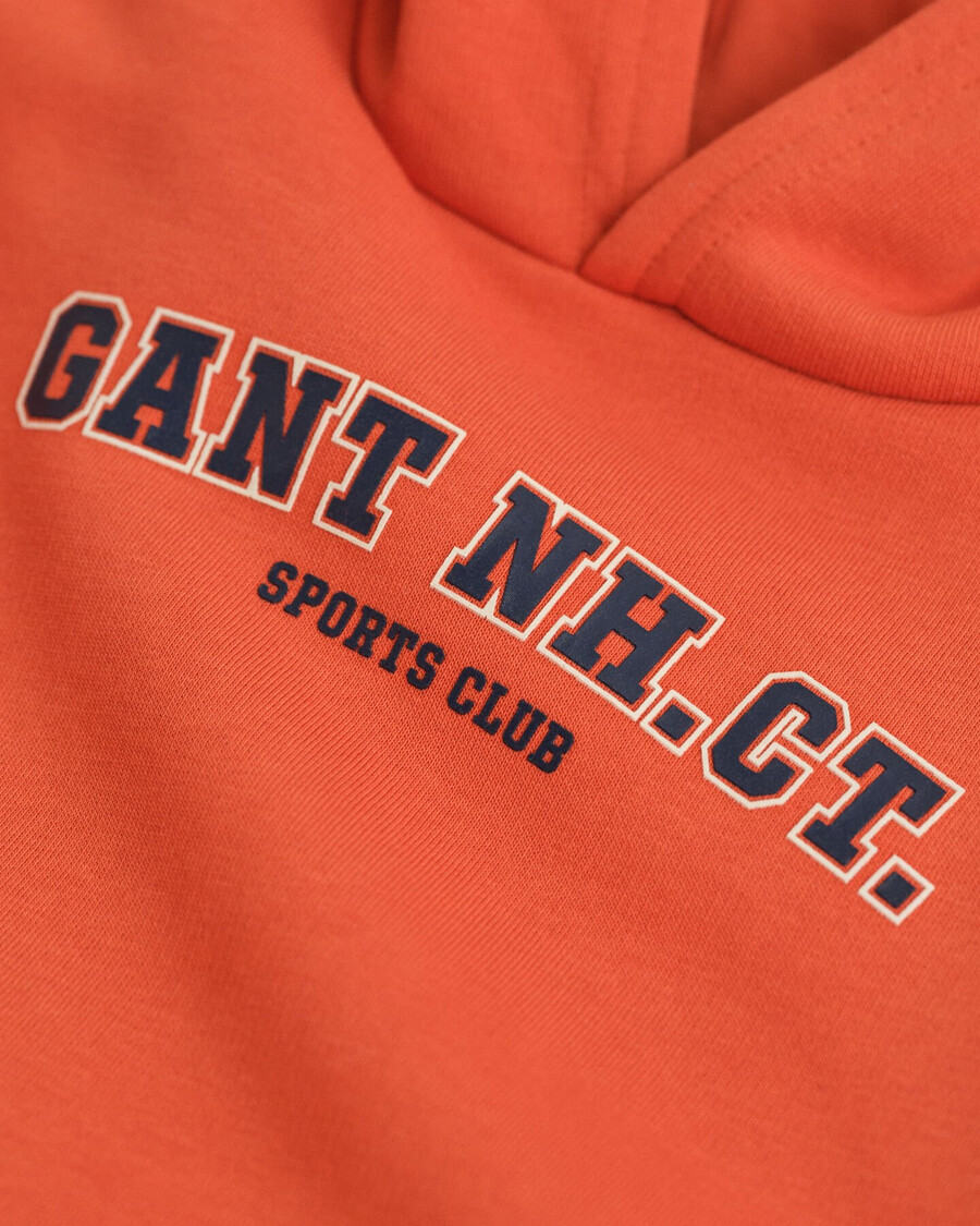 hoodie met print voor kinderen - diep oranje