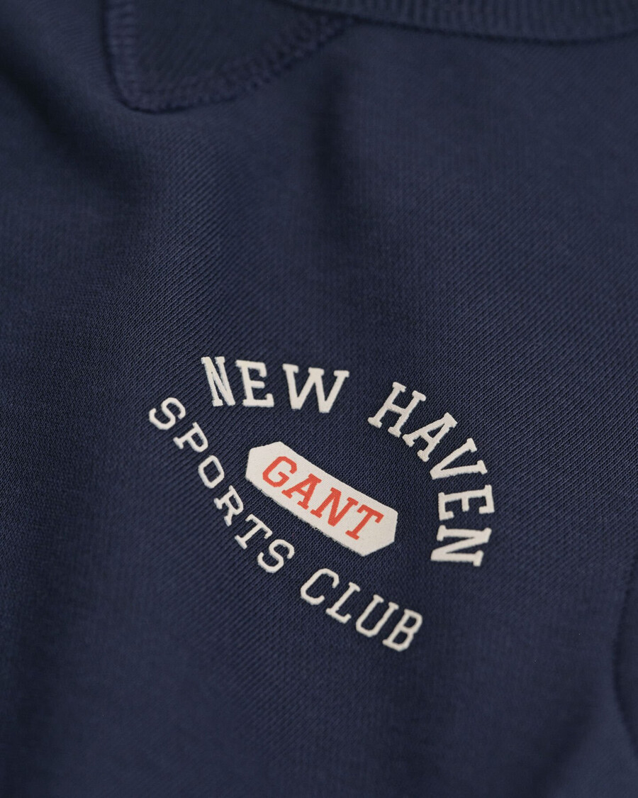 kindersweatshirt met ronde hals en grafische print - avondblauw