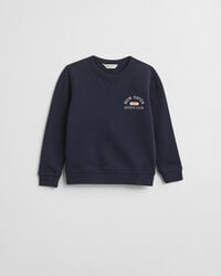 kindersweatshirt met ronde hals en grafische print - avondblauw