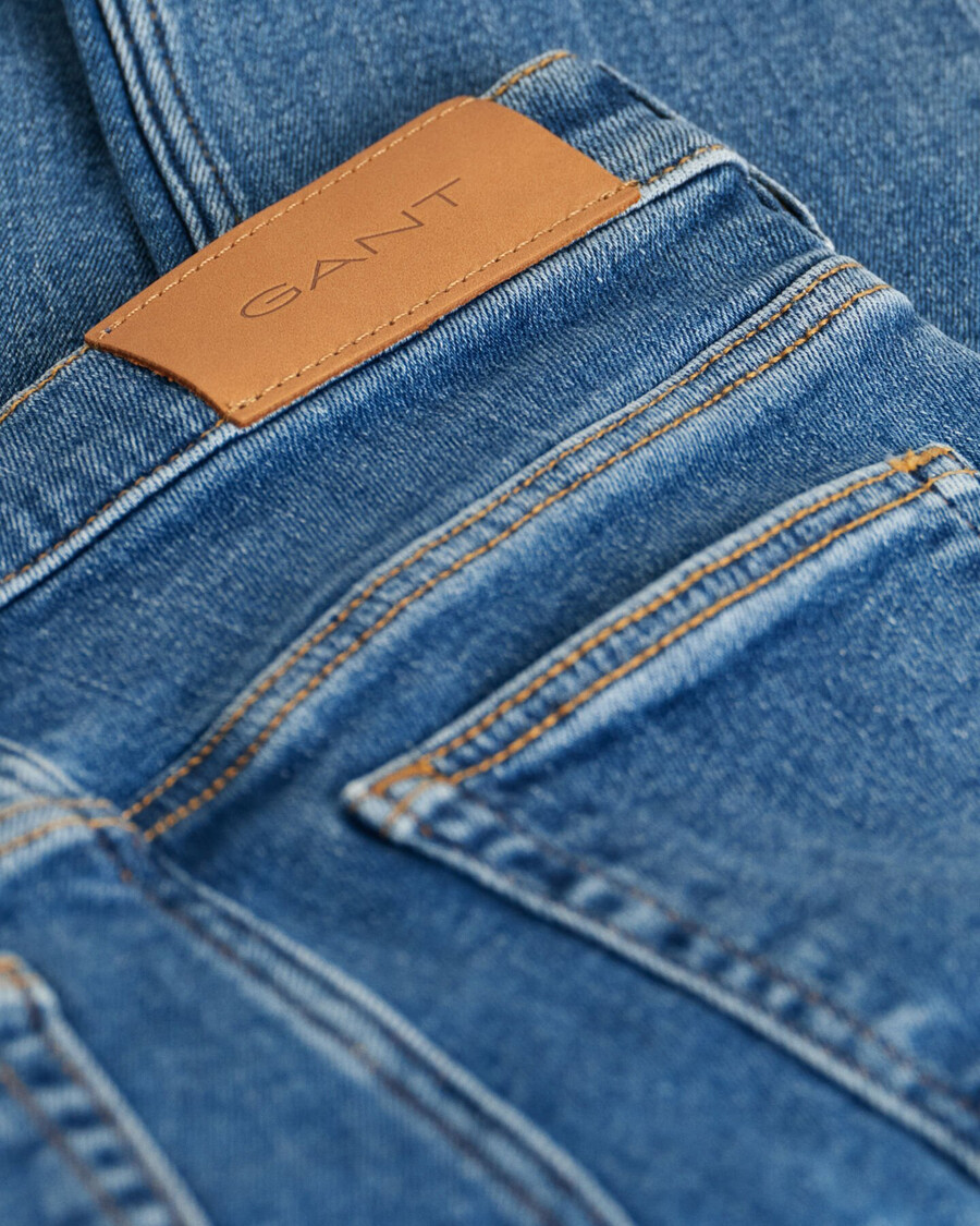 slim fit jeans voor kinderen - middenblauw