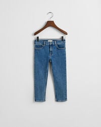 slim fit jeans voor kinderen - middenblauw