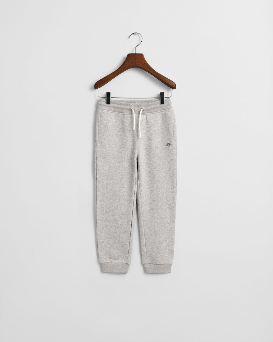 kinder joggingbroek shield - lichtgrijs gemêleerd