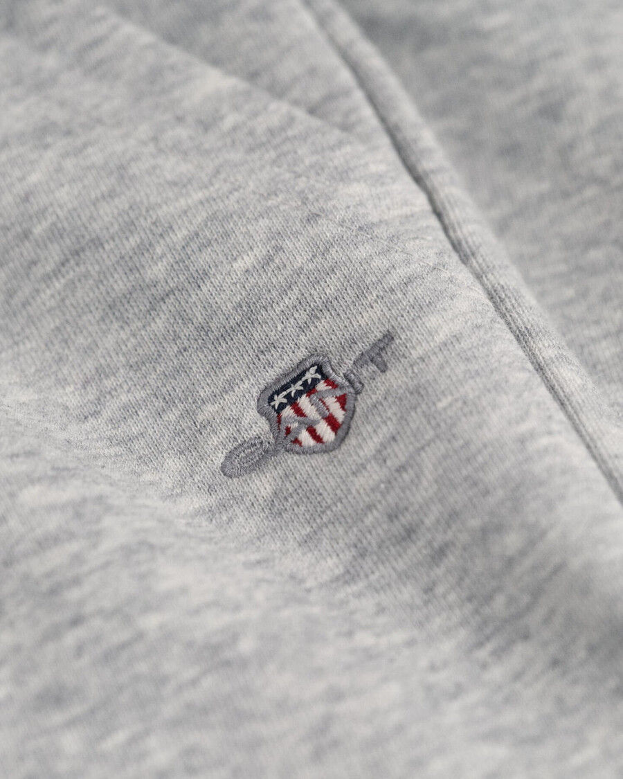 kinder joggingbroek shield - lichtgrijs gemêleerd