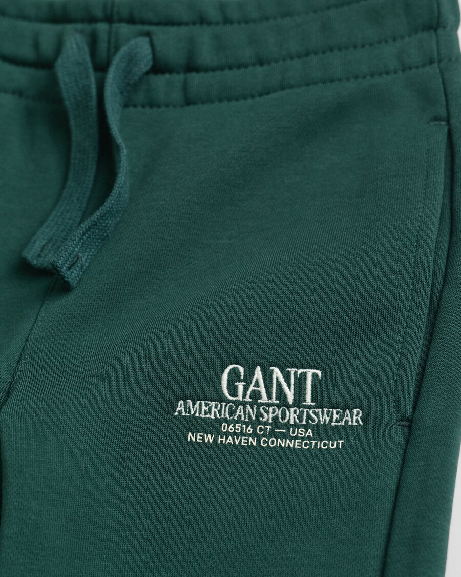kinder joggingbroek met print - groen met ruitjespatroon