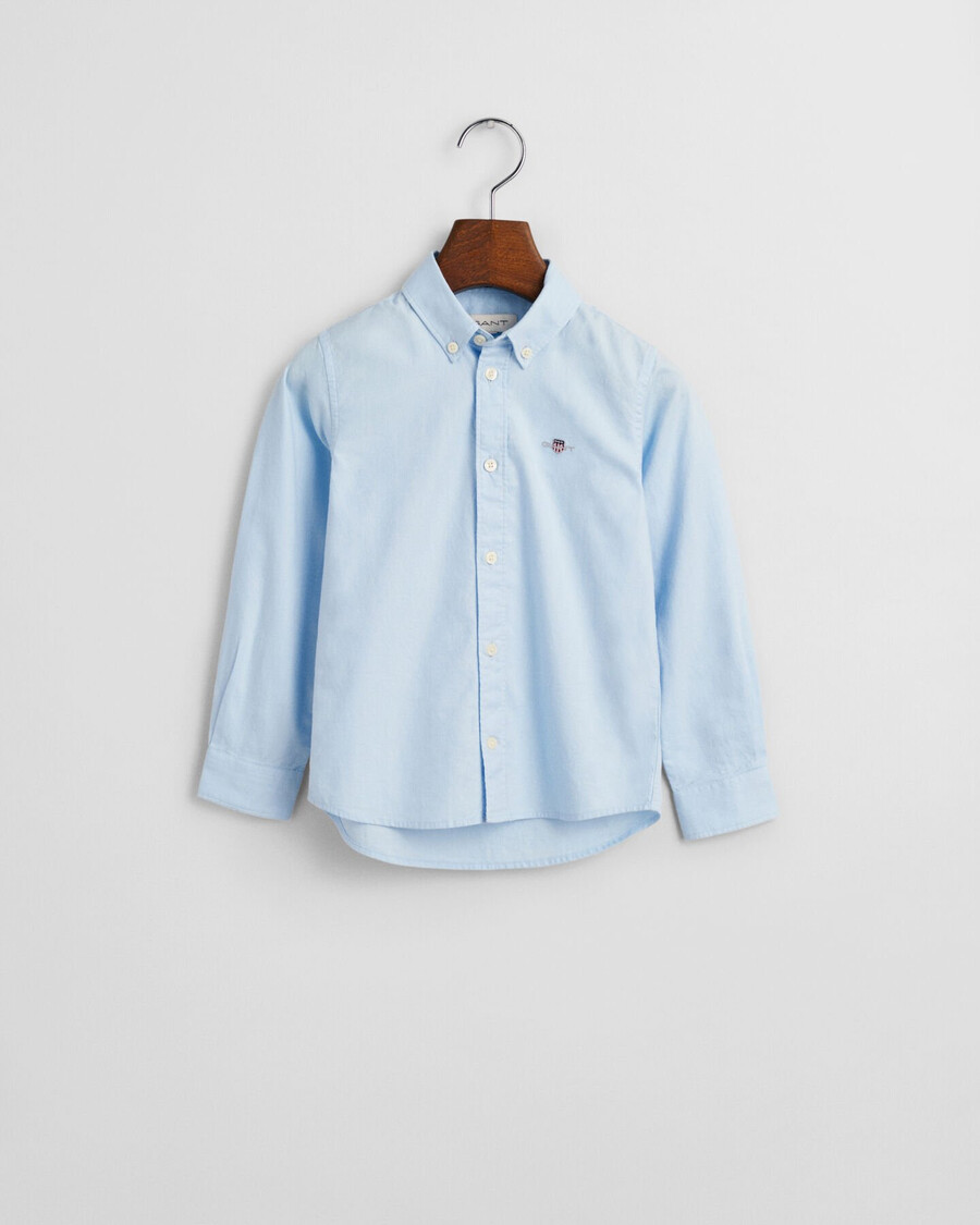 kinderoverhemd van het shield oxford-type - capri blauw