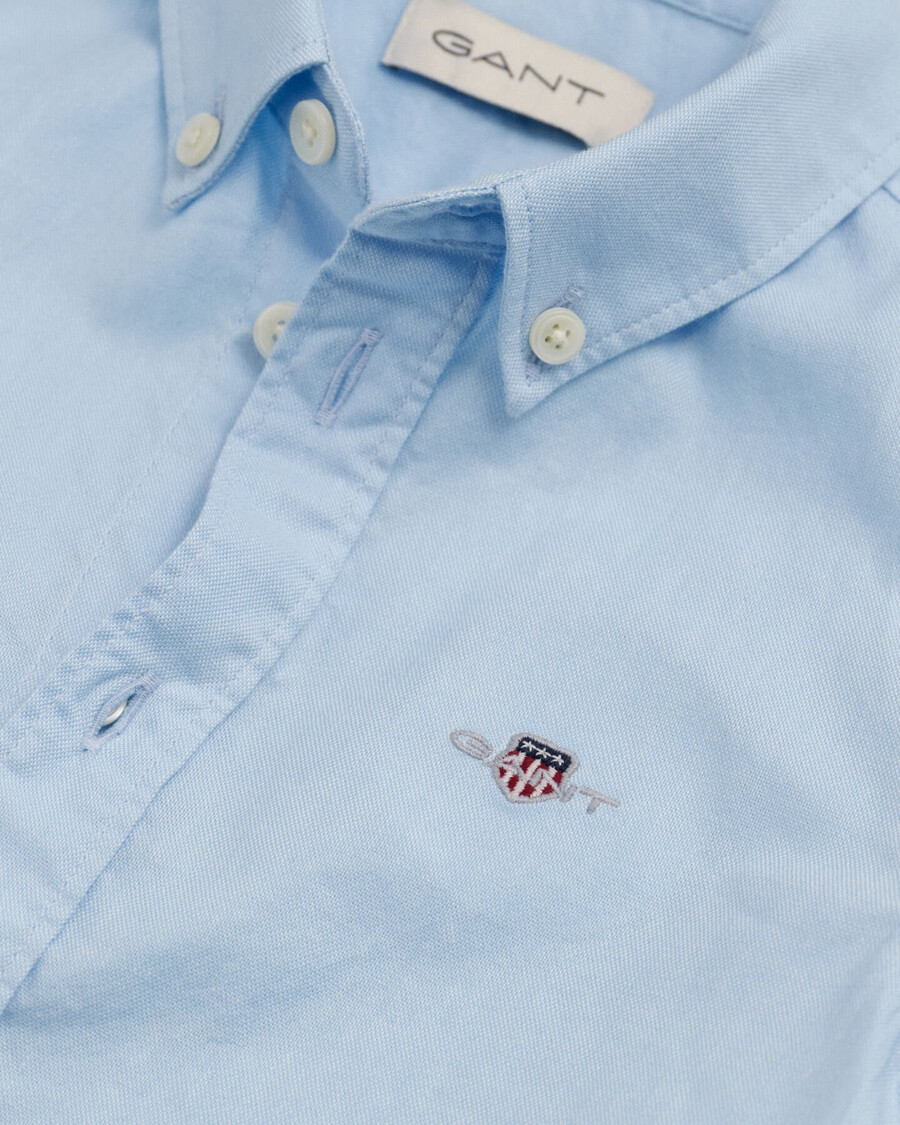 kinderoverhemd van het shield oxford-type - capri blauw