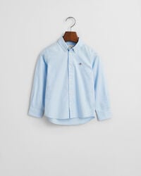 kinderoverhemd van het shield oxford-type - capri blauw