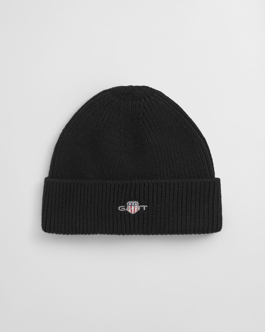 kinder archive shield beanie - zwart