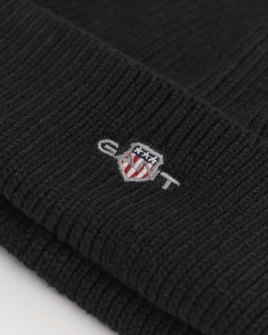 kinder archive shield beanie - zwart