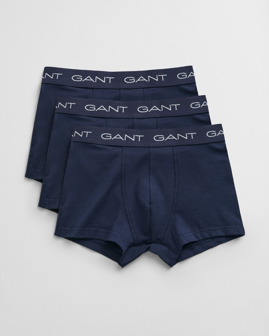 3-delige boxershorts voor tienerjongens - marineblauw