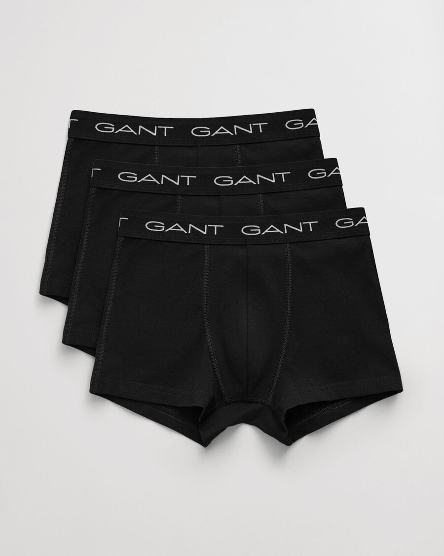 boxershorts 3 stuks voor tienerjongens - zwart