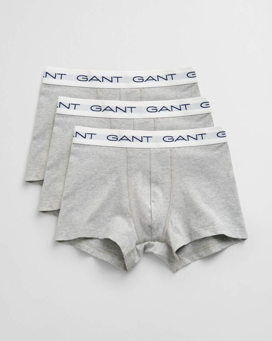 boxershorts 3 stuks voor tienerjongens - lichtgrijs gemêleerd