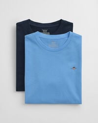 t-shirts met ronde hals voor tieners 2 stuks - droomblauw