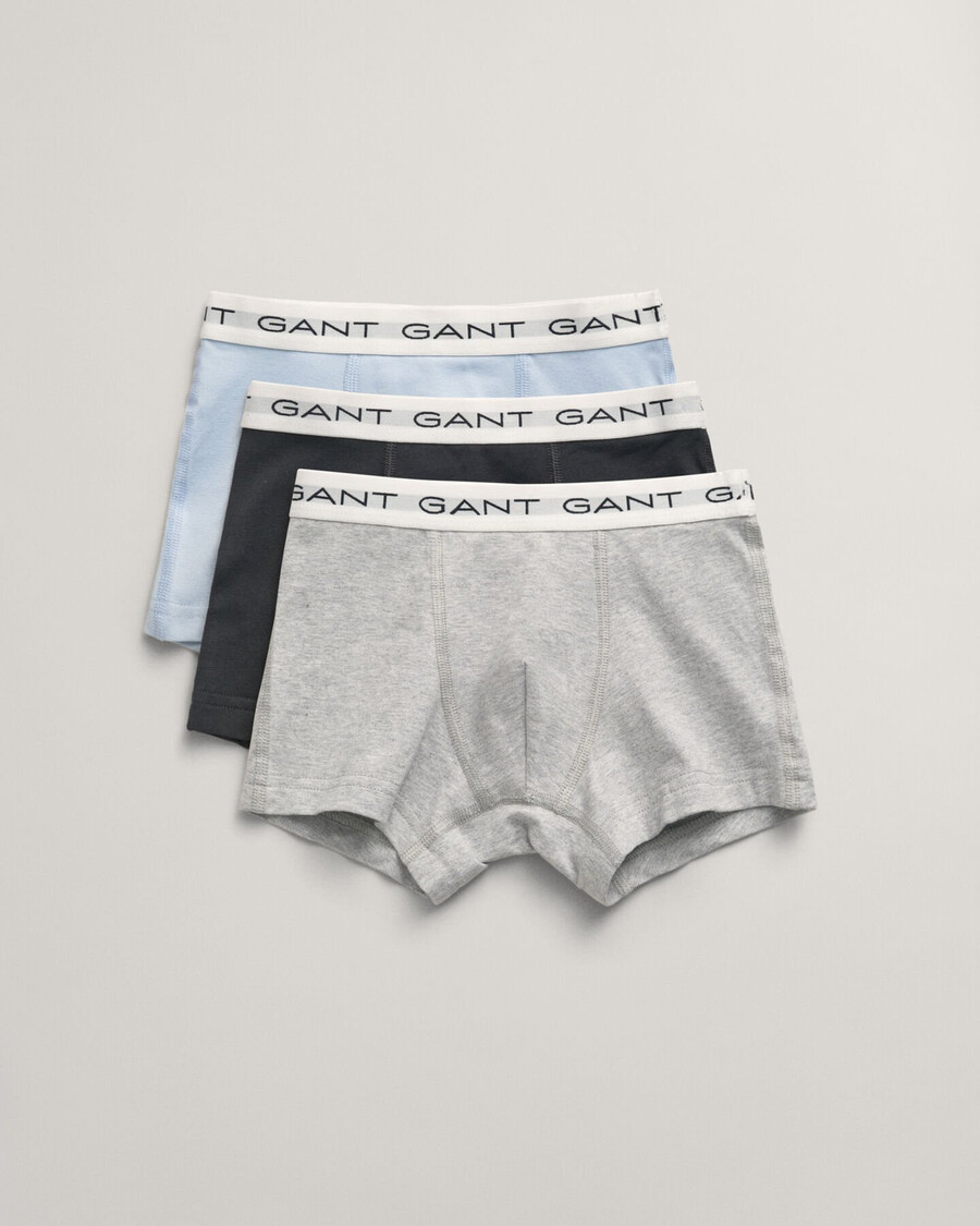 jongens boxershorts 3 stuks - lichtgrijs gemêleerd