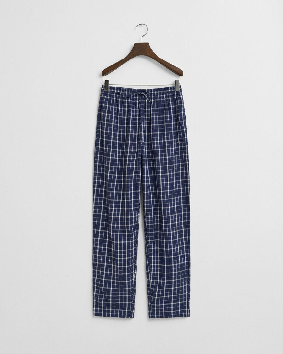 geruite flanellen pyjamabroek voor tieners - perzisch blauw