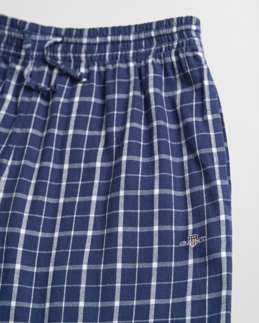 geruite flanellen pyjamabroek voor tieners - perzisch blauw