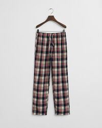 geruite flanellen pyjamabroek voor tieners - robijnrood