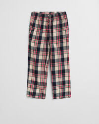 kinderpyjamabroek van geruit flanellen stof - robijnrood
