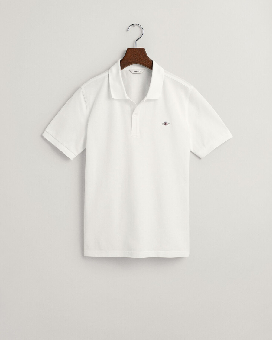 teens shield piqué poloshirt - wit