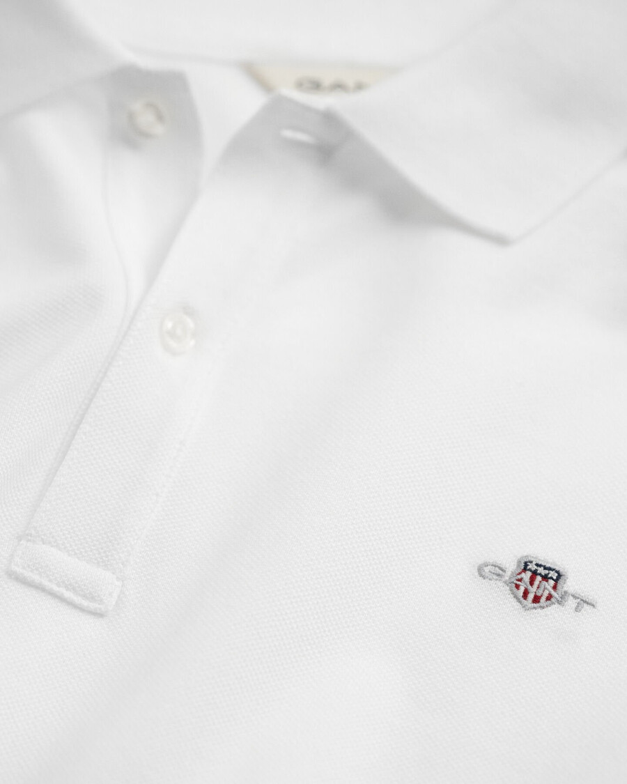 teens shield piqué poloshirt - wit