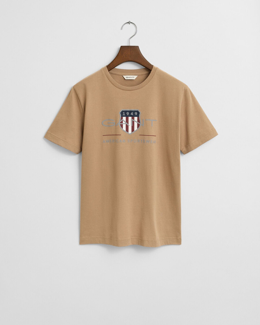 teens archive shield t-shirt - donker kaki