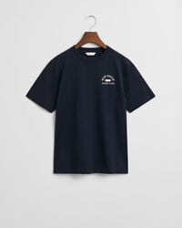 grafisch t-shirt voor tieners - avondblauw