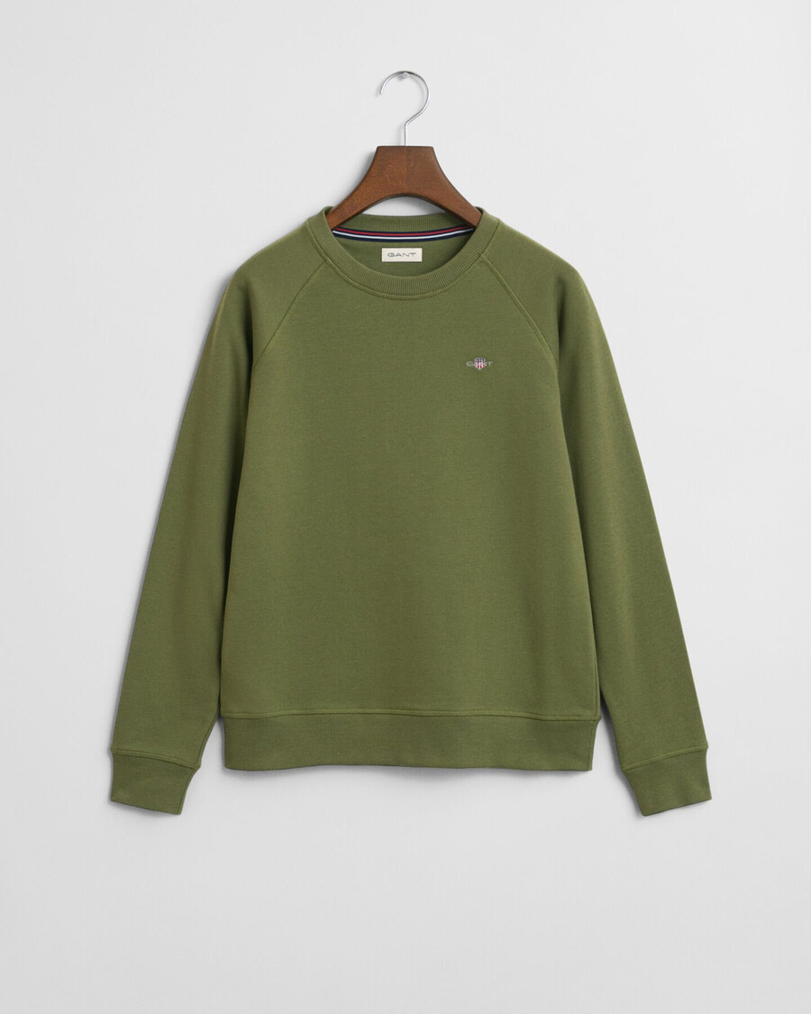 teens shield crew neck sweatshirt - olijfgroen