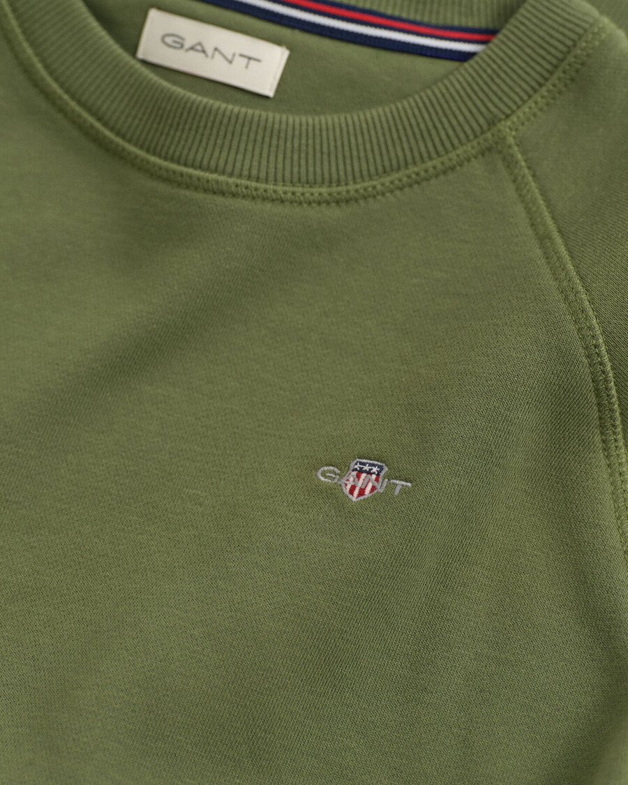 teens shield crew neck sweatshirt - olijfgroen