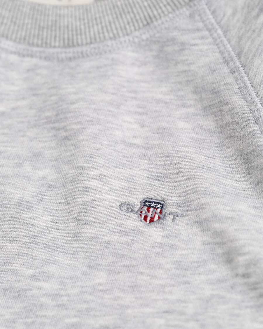 teens shield crew neck sweatshirt - lichtgrijs gemêleerd