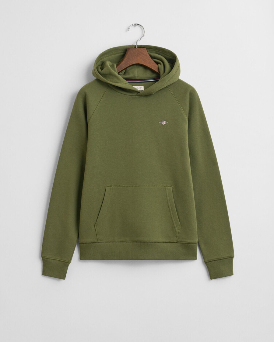 hoodie met schildmotief voor tieners - olijfgroen